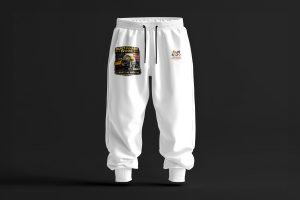 “Proud To Re American” Branded Trousers White