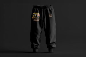 “Strong Hands Strong Nation” Branded Trousers Black