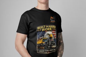 “Proud To Re American” Branded T-Shirt Black