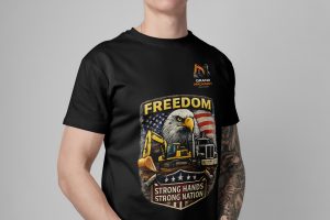 “Strong Hands Strong Nation” Branded T-Shirt Black