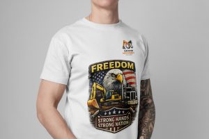 “Strong Hands Strong Nation” Branded T-Shirt White